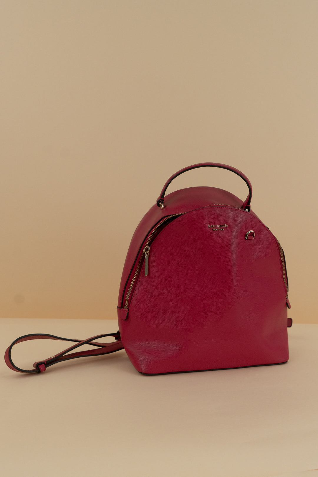 kate spade pink leather backpack (os)