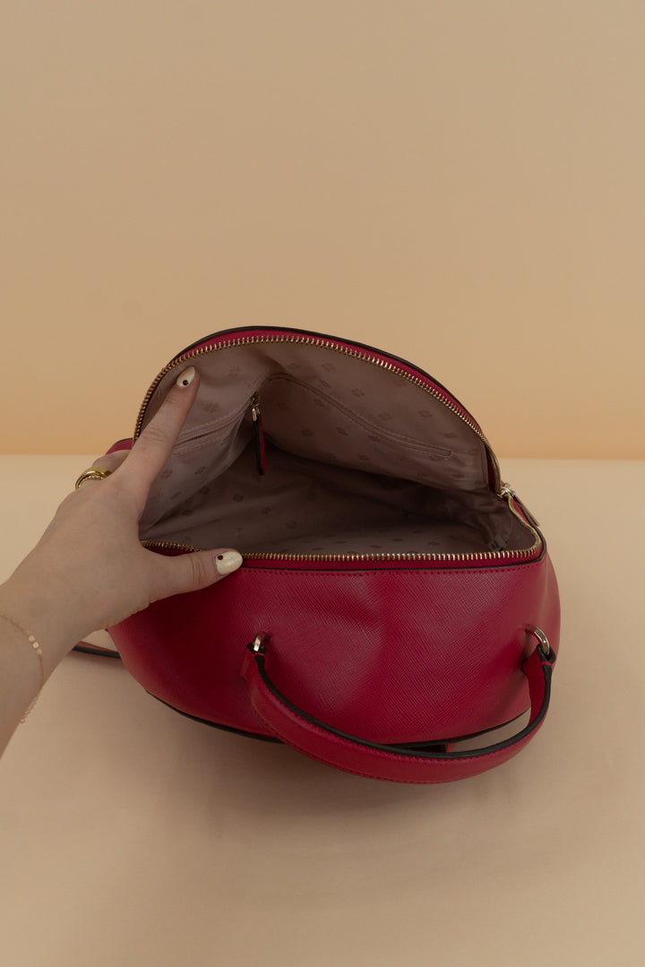 kate spade pink leather backpack (os)