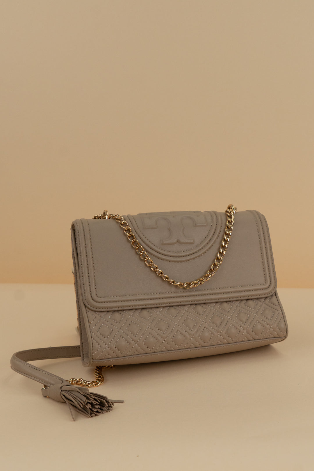 tory burch tan convertible shoulder bag (os; retail $595)