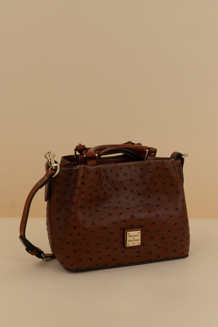 dooney & bourke ostrich satchel bag nwot (os; retail $378)
