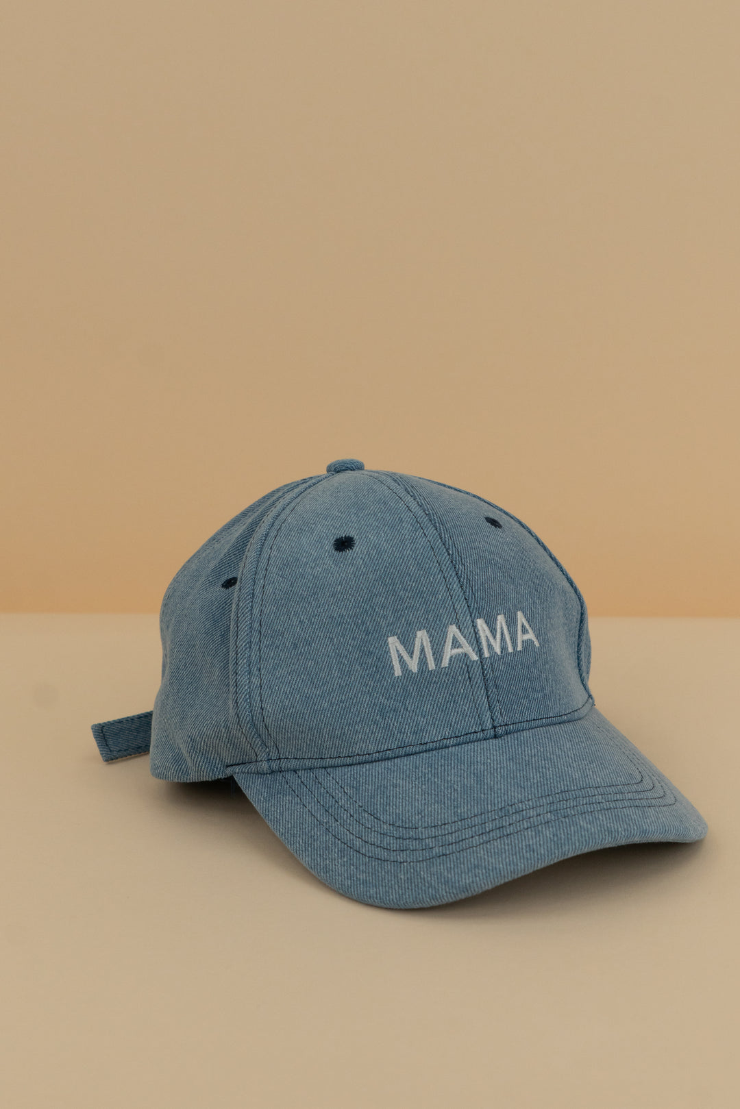 tummii light wash denim "mama" baseball cap (os; retail $35)