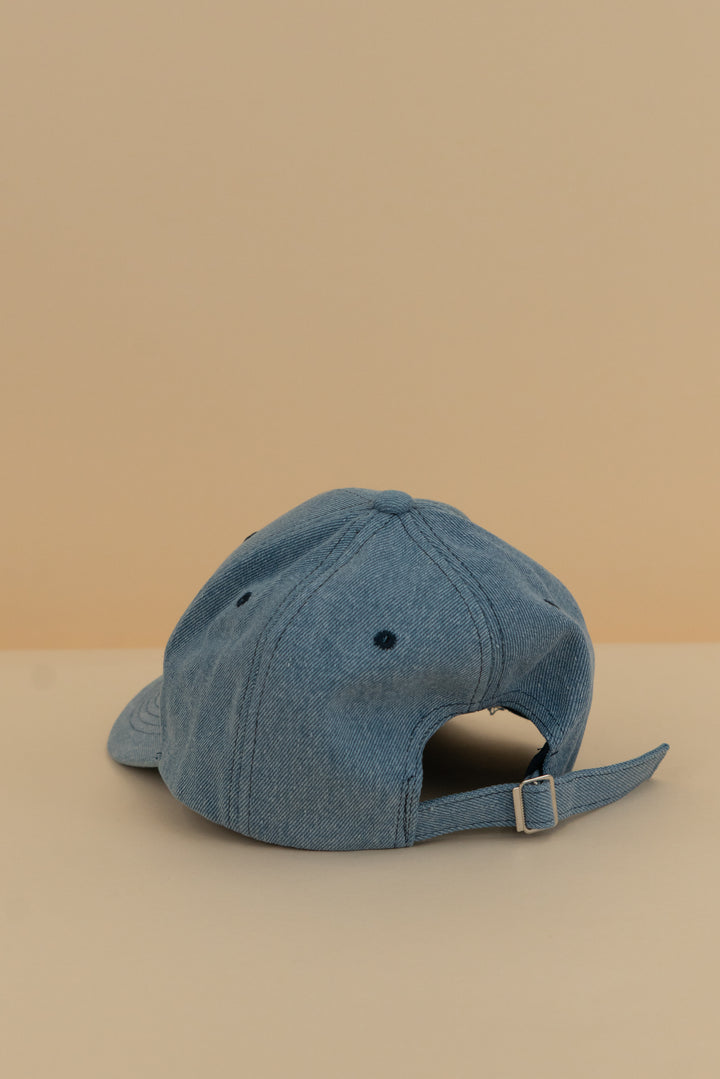 tummii light wash denim "mama" baseball cap (os; retail $35)