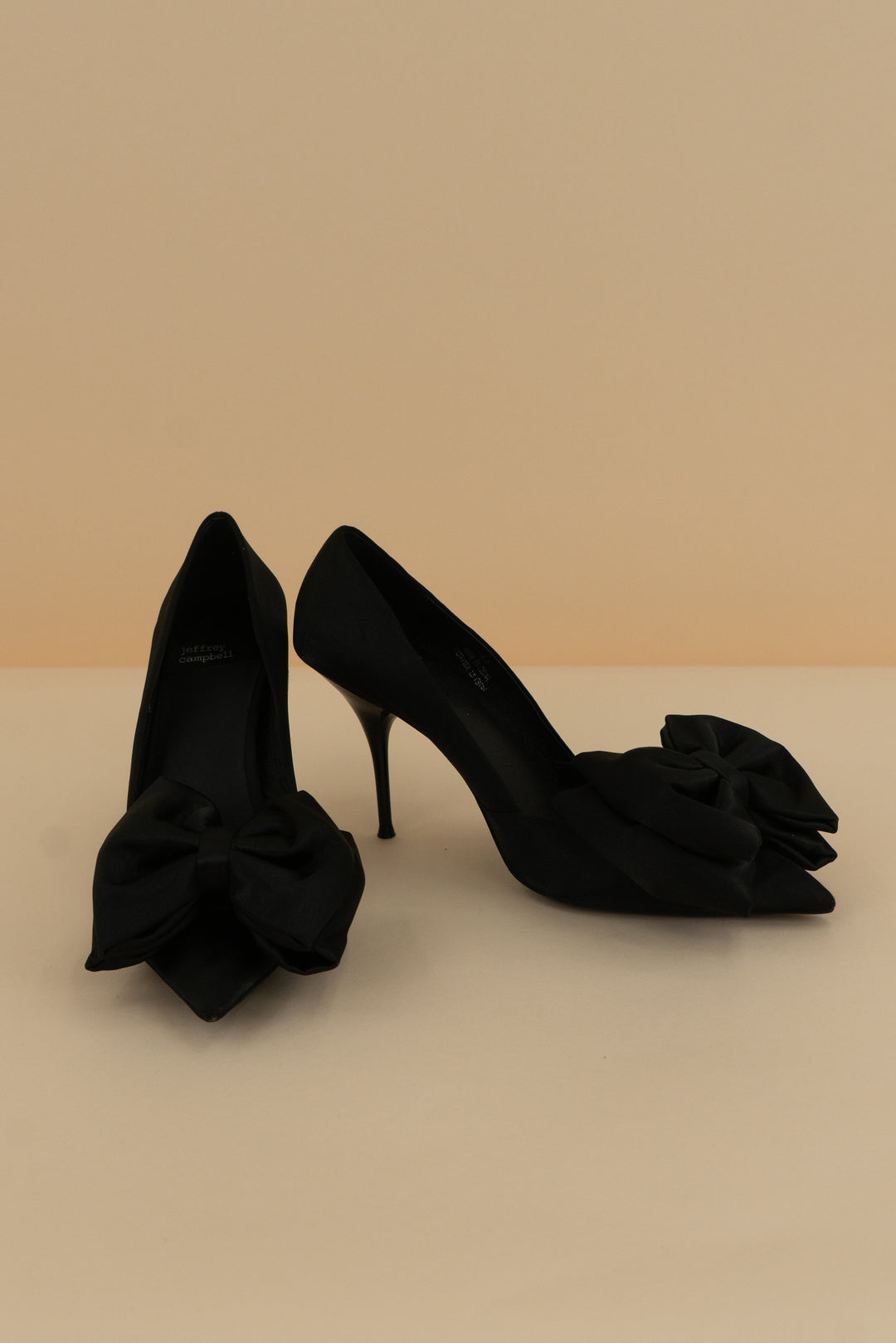 jeffery campbell black bow heels (8.5)