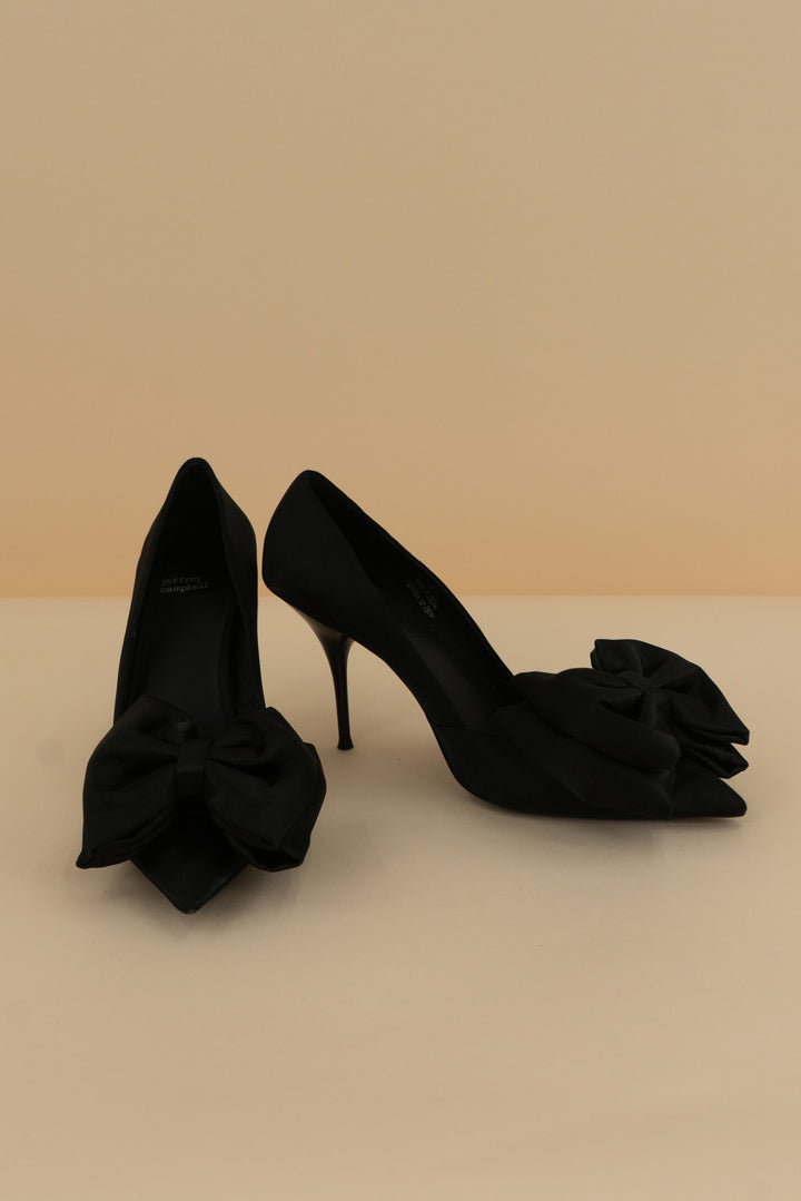 jeffery campbell black bow heels (8.5)
