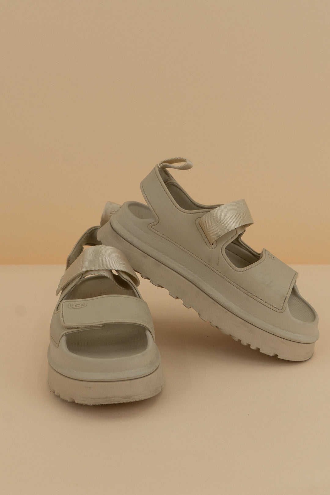 ugg cream platform sandals (7; retail $100)