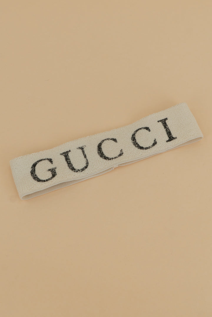gucci stretch knit logo headband (os)