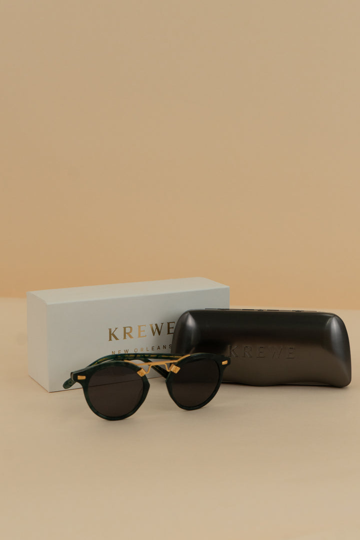 krewe navy/gold sunglasses