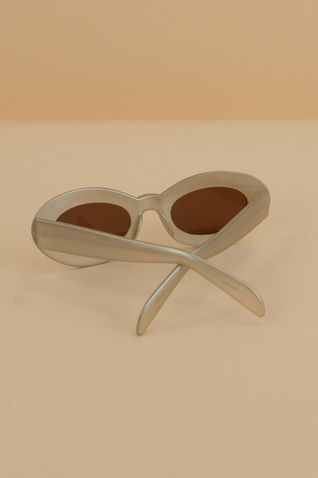 champagne gold round retro sunglasses