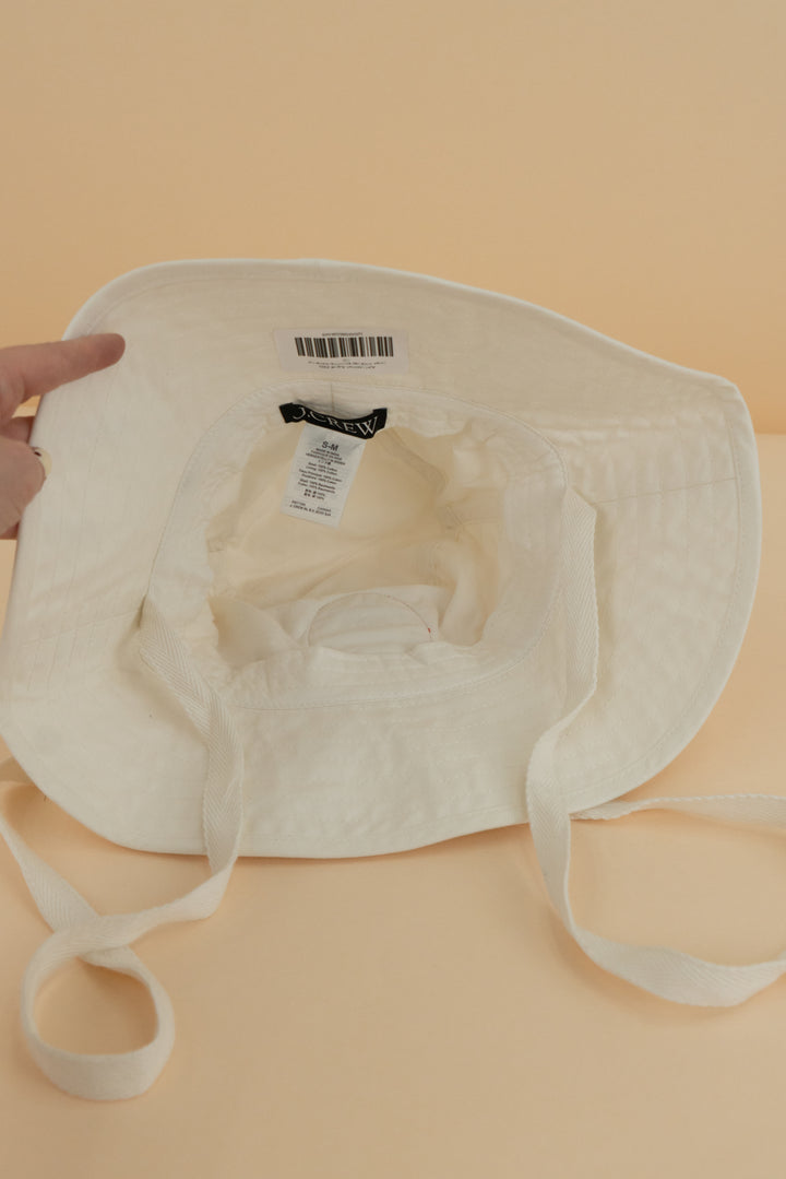 j.crew white usa swimming bucket hat