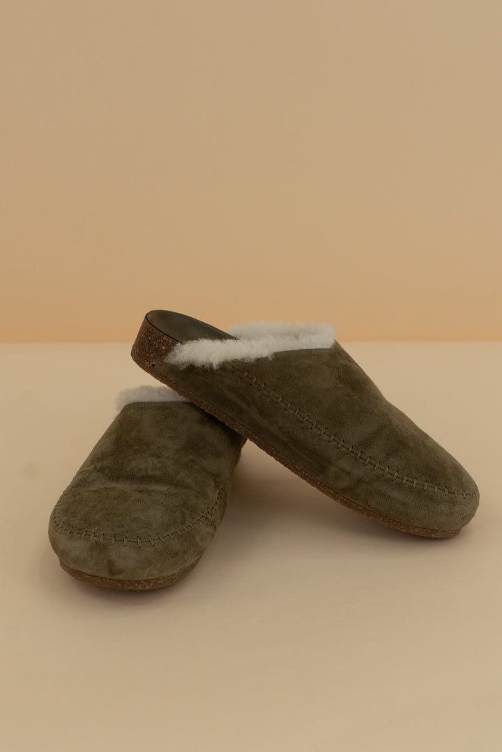 jenni kayne green suede mule slides (36)