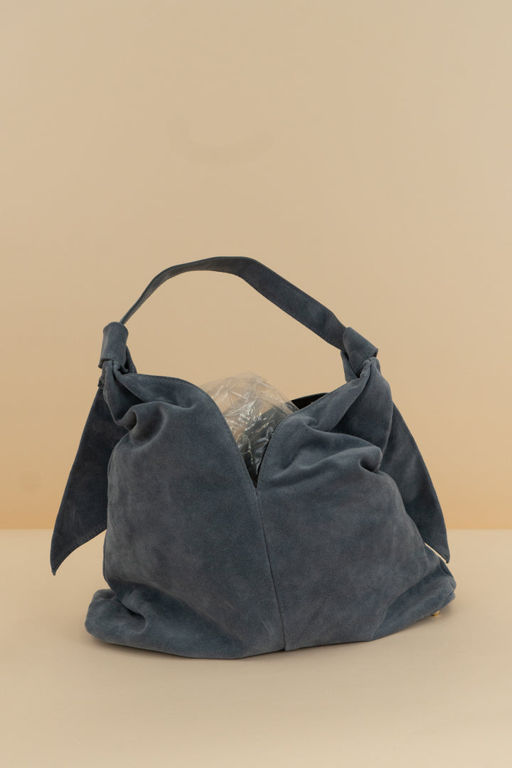 divina firenze slate blue suede bag