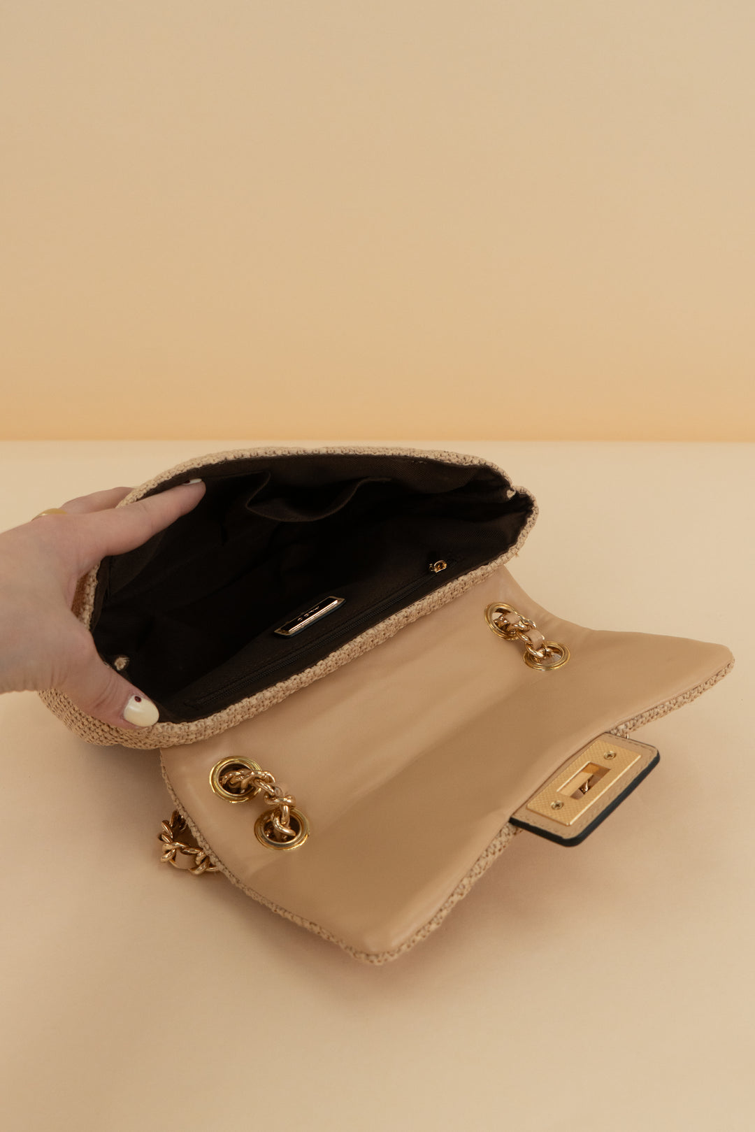 aldo tan weave vacation bag