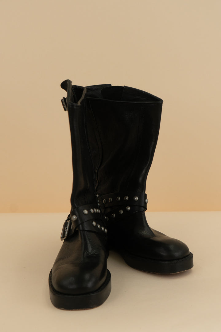 we the free black buckle boots (36)