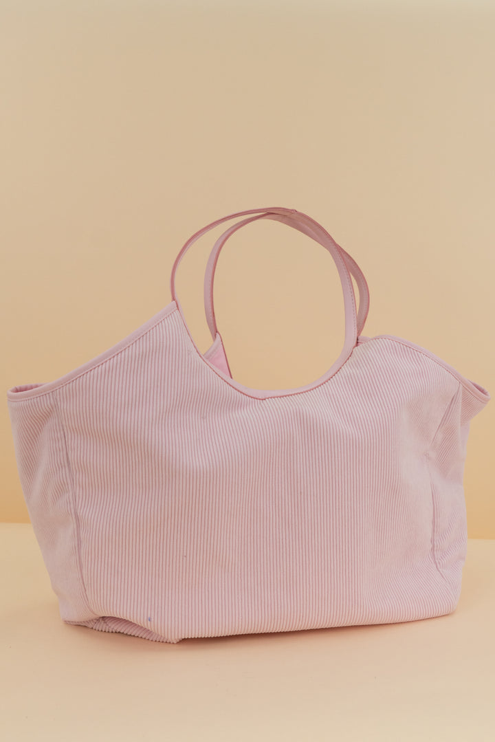stoney clover pink cordoruy hobo bag