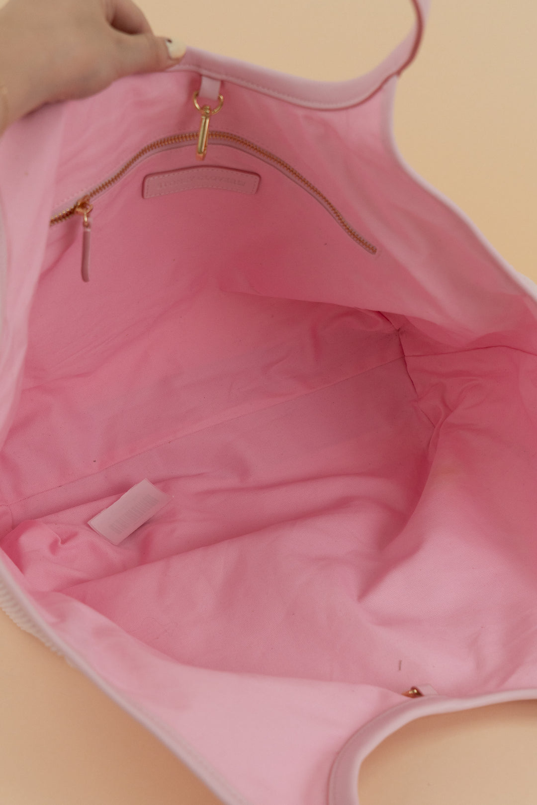 stoney clover pink cordoruy hobo bag
