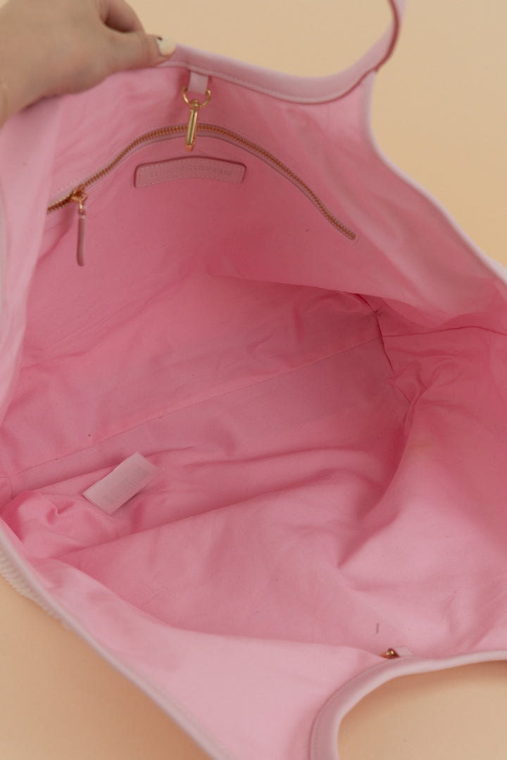 stoney clover pink cordoruy hobo bag