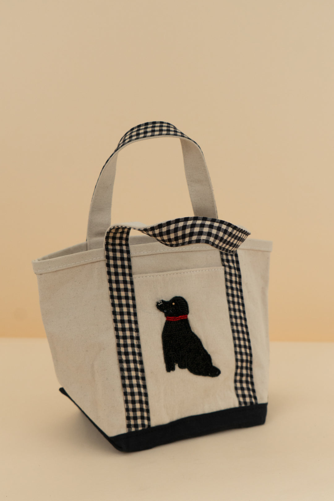 anthropologie canvas seal beaded handbag