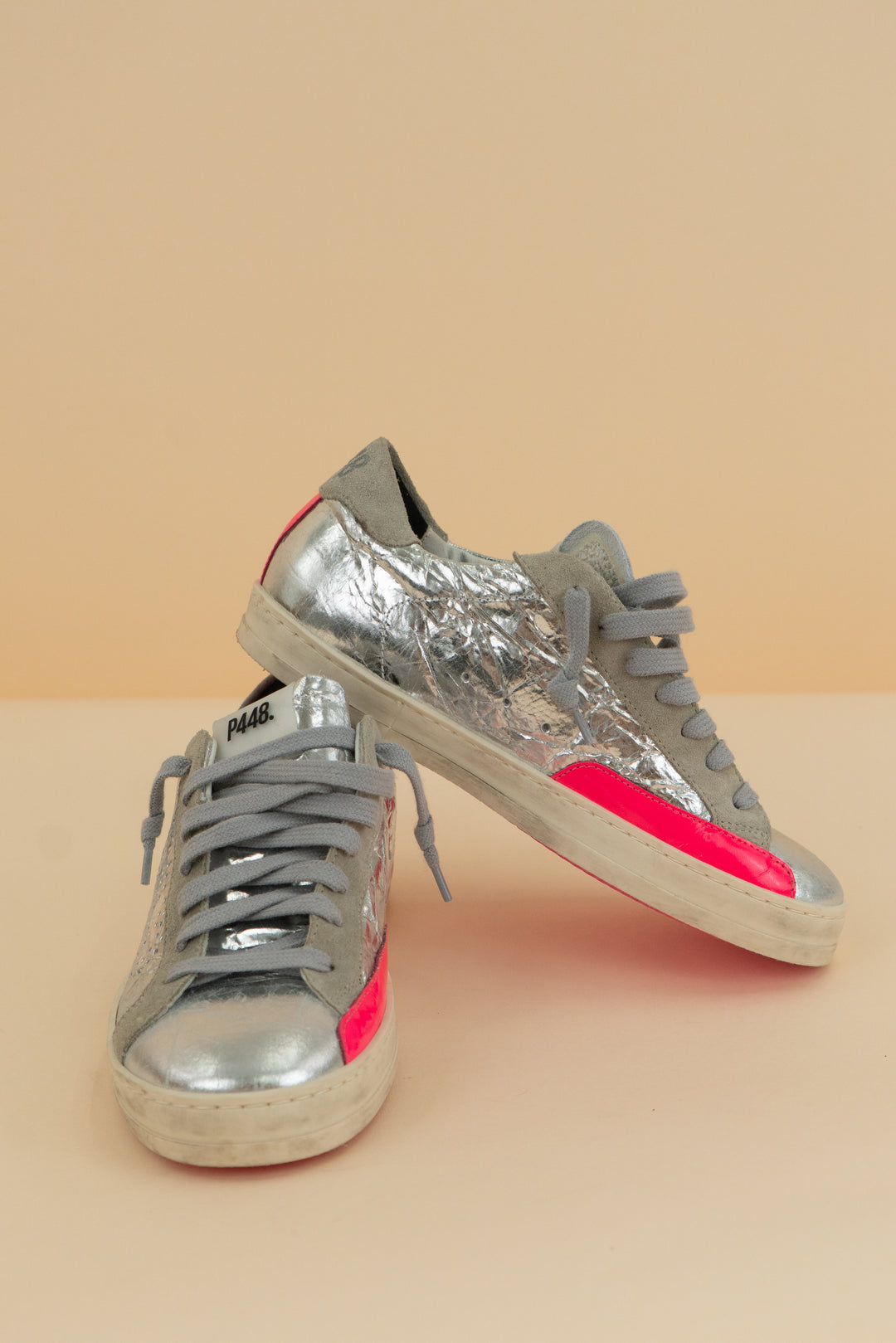 p448 silver/pink sneakers (36)