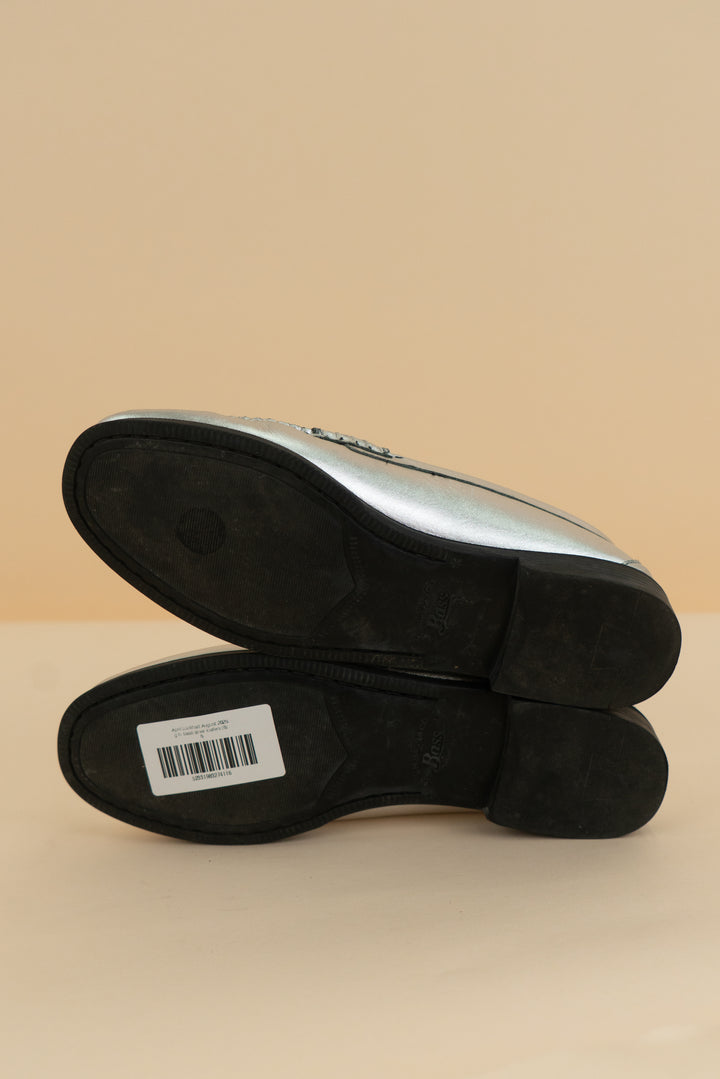 g.h. bass silver loafers (6)