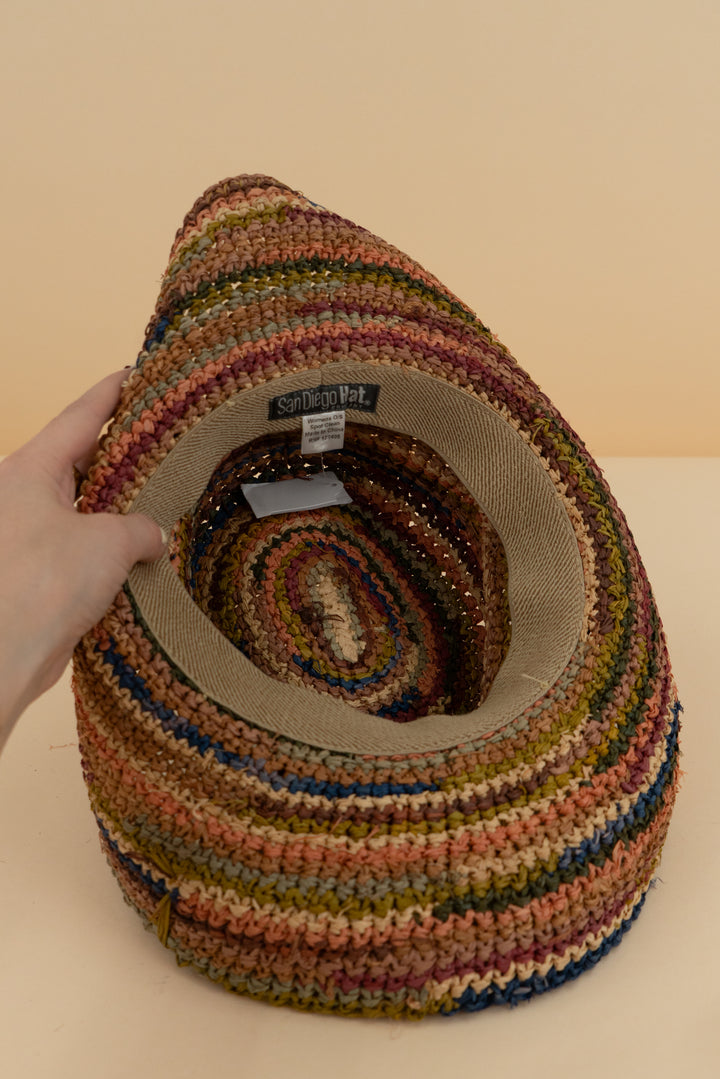 san diego hat co. multi rattan woven hat
