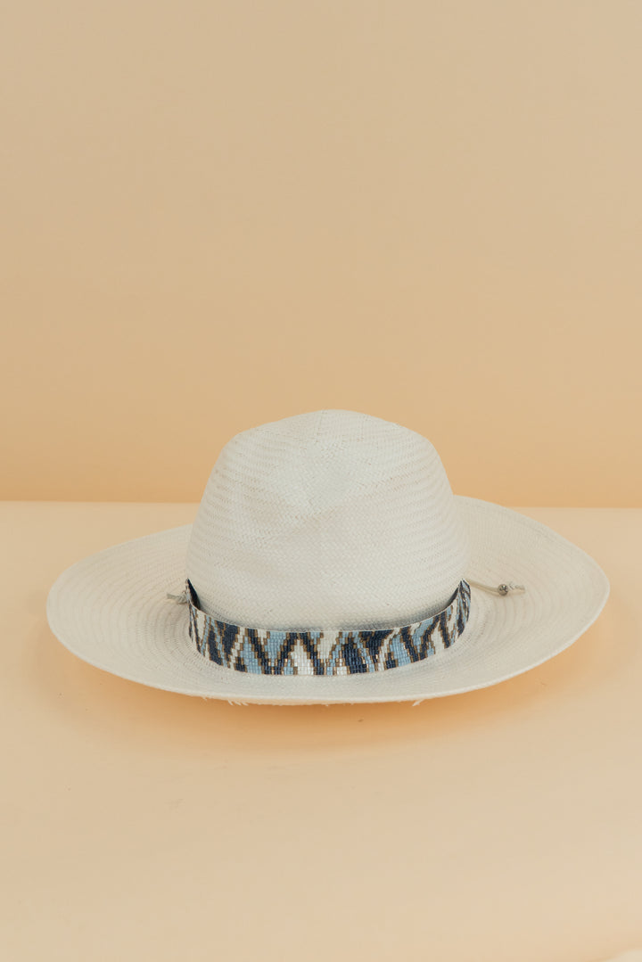 nikki beach white panama hat