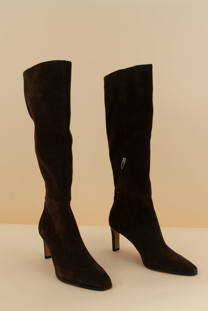dolce vita brown suede emmi boots (6; retail $275)