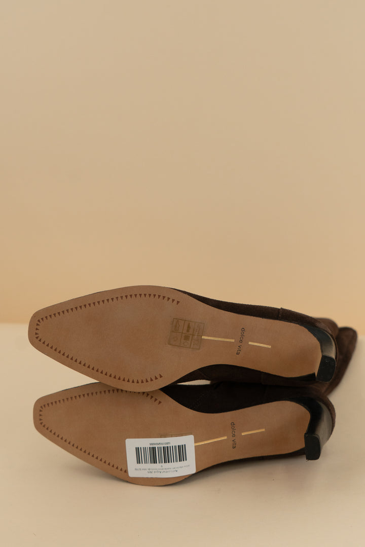 dolce vita brown suede emmi boots (6; retail $275)