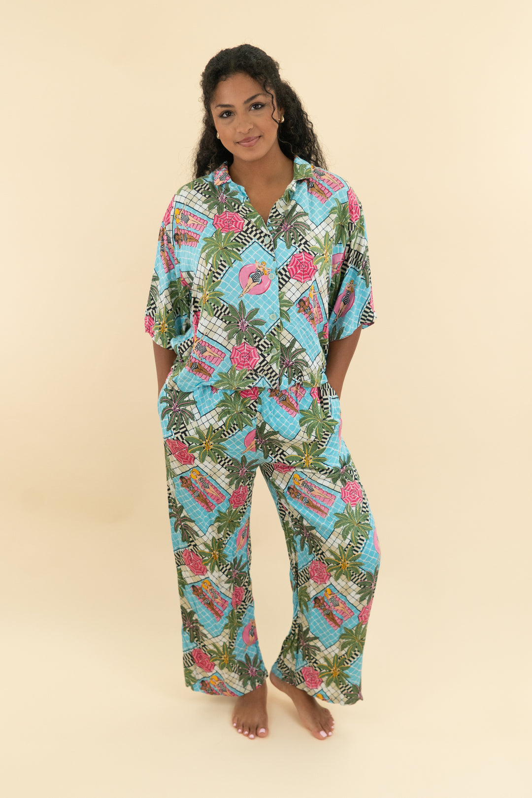 Barbie x printfresh pajama set (s; retail $198)