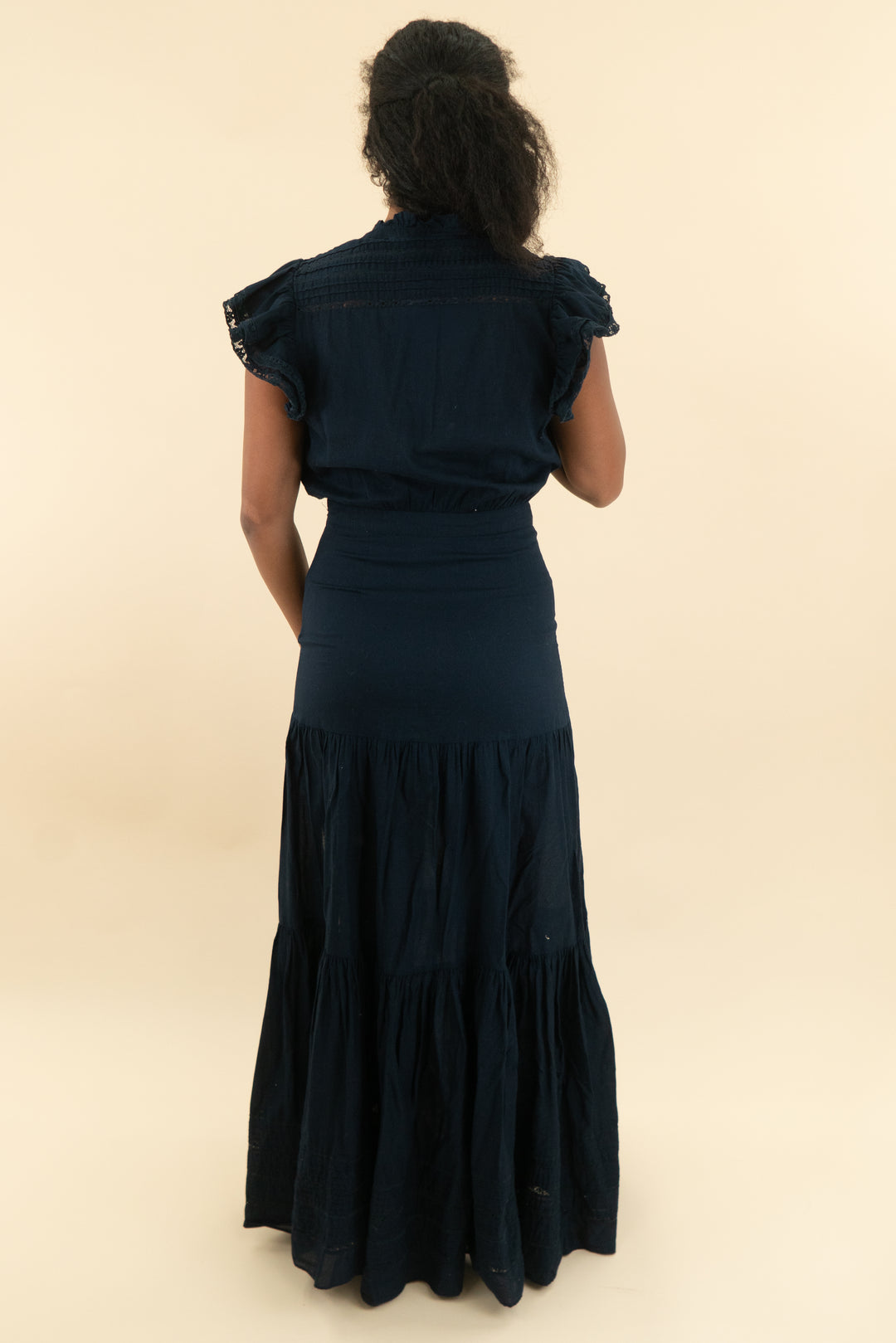 veronica beard navy cotton maxi dress (6)
