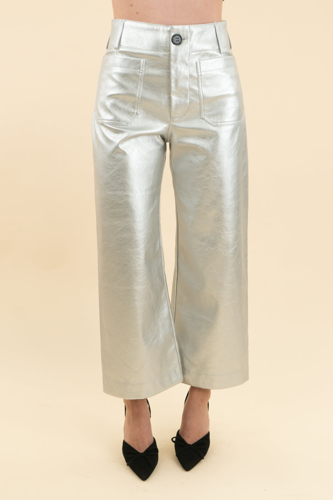 maeve the colette silver pants nwt (25p; retail $148)