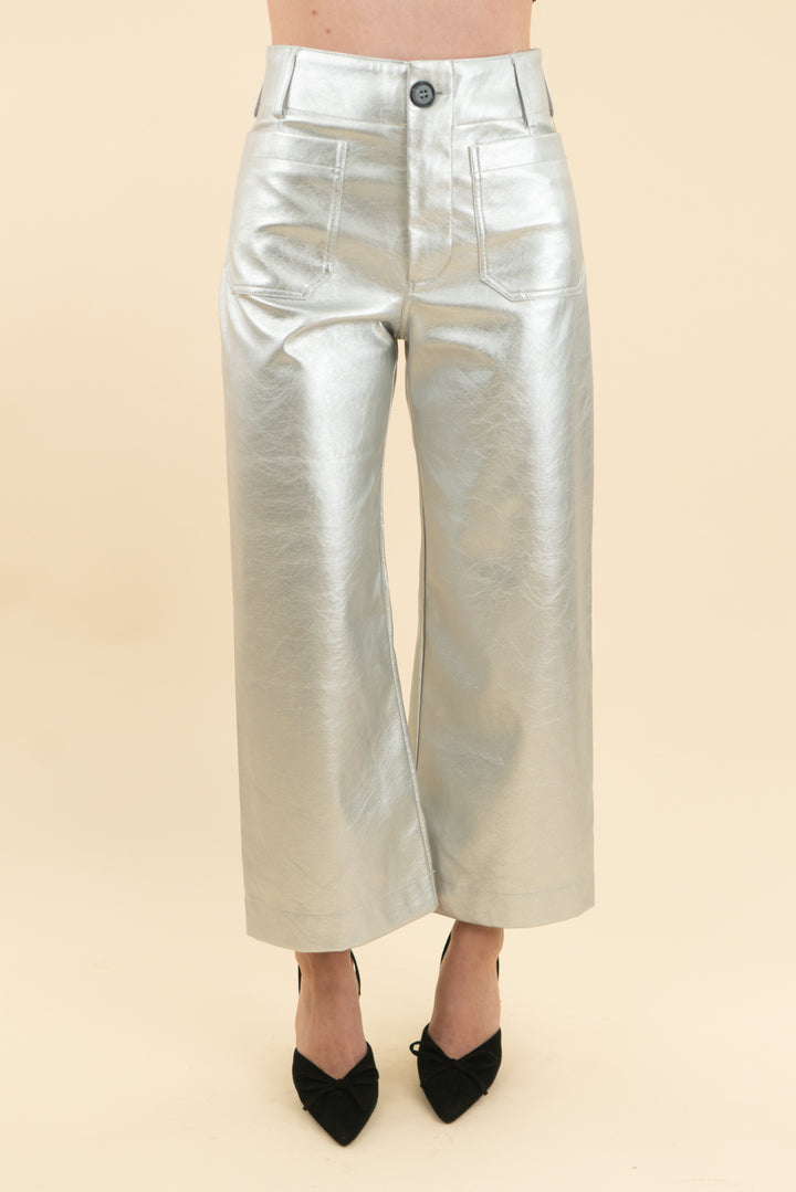 maeve the colette silver pants nwt (25p; retail $148)