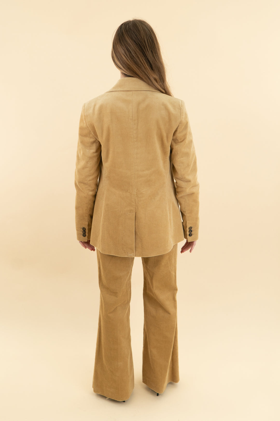 loft tan corduroy blazer and pants set (0)