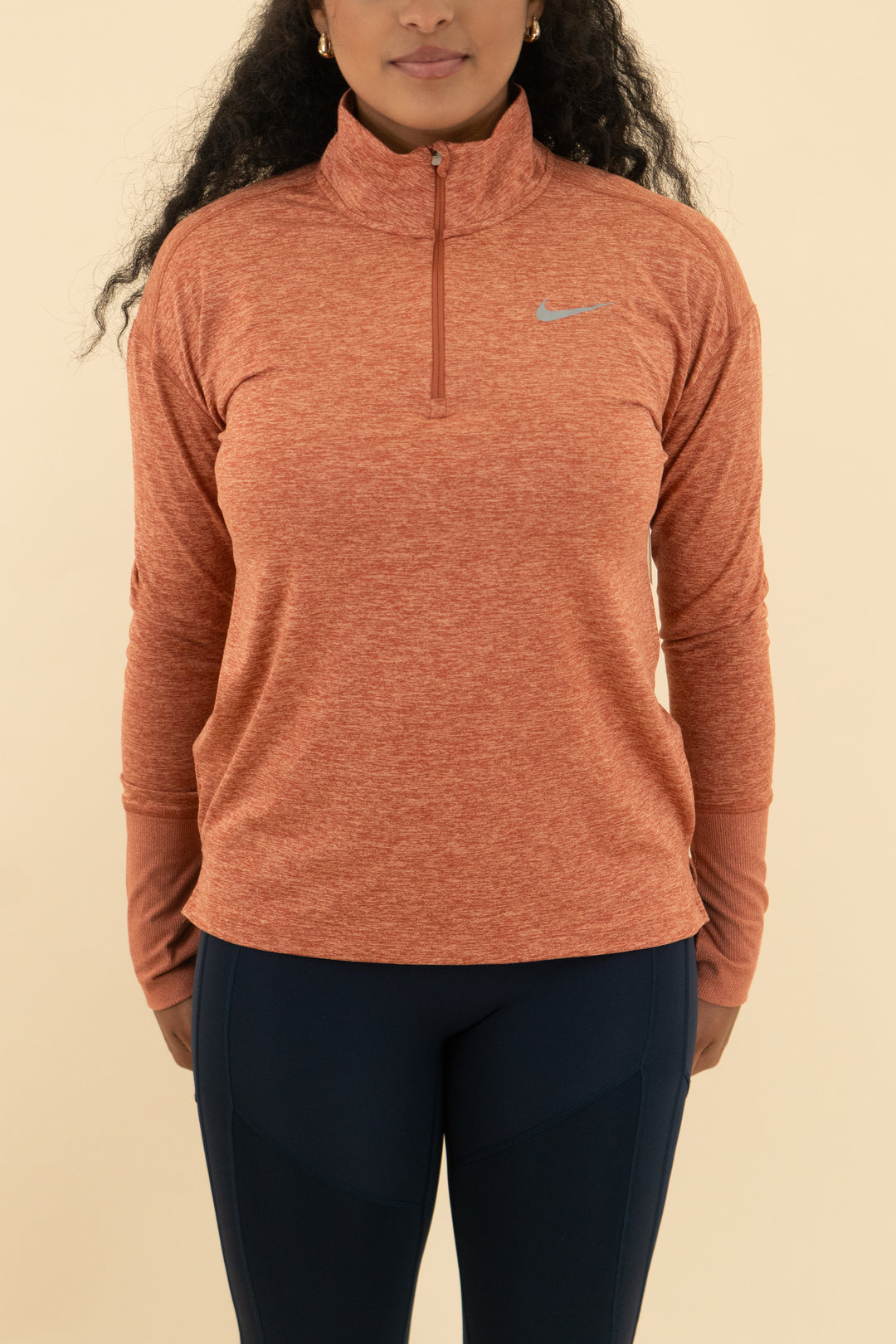 nike burnt orange pullover (s)