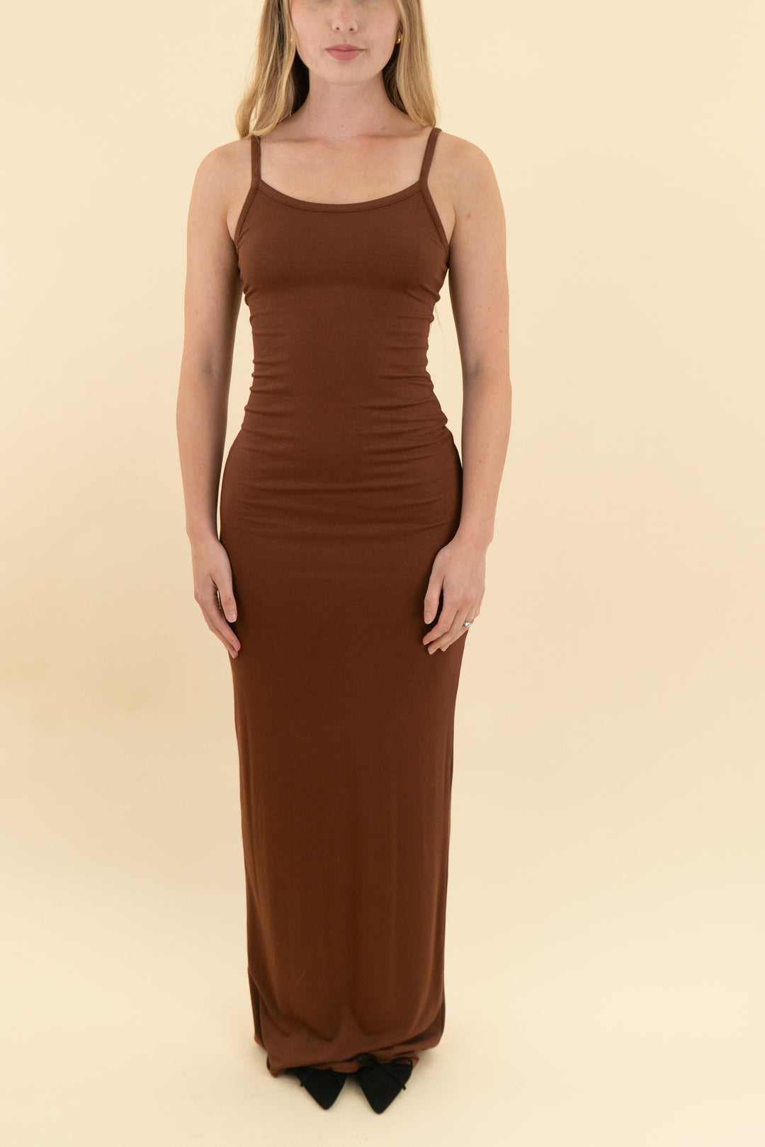 afrm cappuccino tank maxi dress nwt (xs)