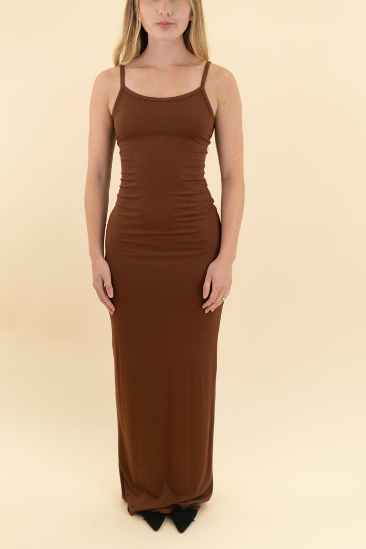 afrm cappuccino tank maxi dress nwt (xs)