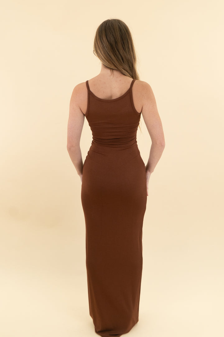 afrm cappuccino tank maxi dress nwt (xs)