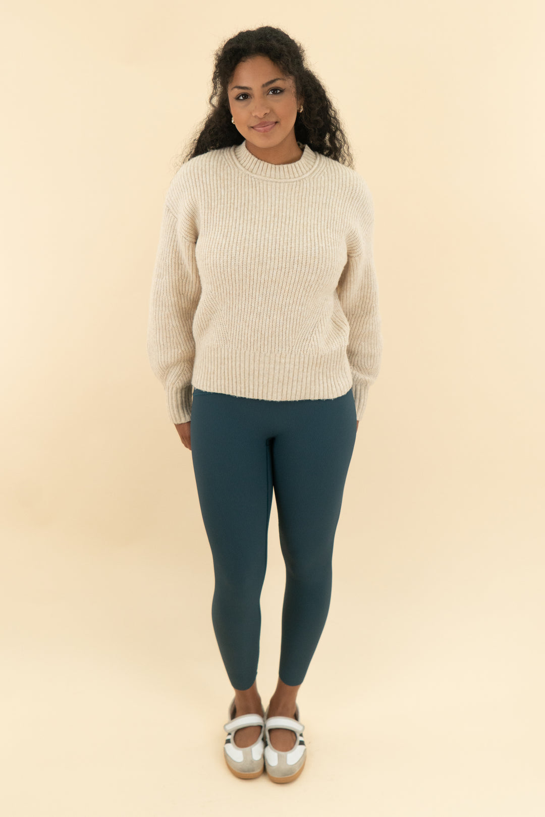 spanx booty boost turquoise ribbed leggings (s)