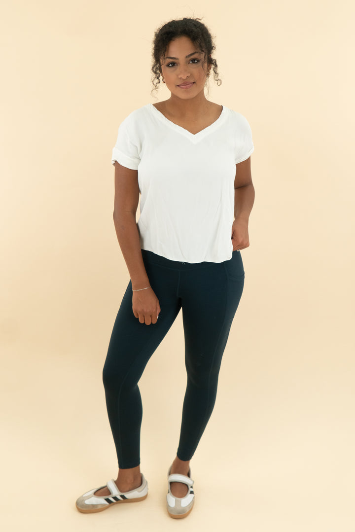 yogalicious lux turquoise leggings (s)
