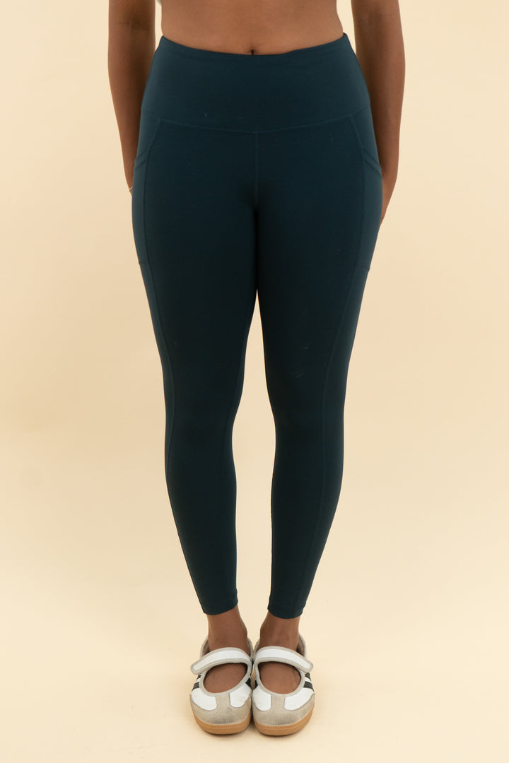 yogalicious lux turquoise leggings (s)