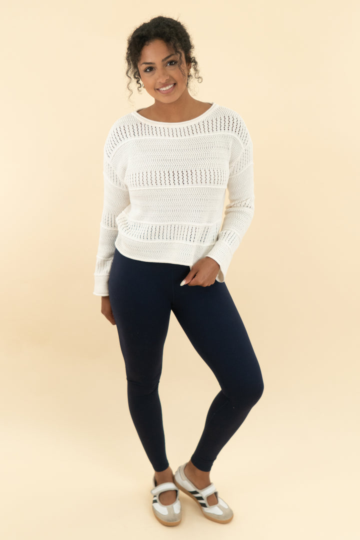fabletics navy powerhold leggings (s; retail $70)