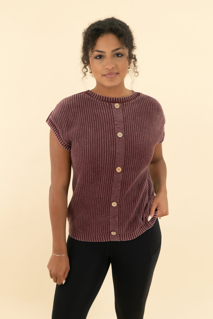 maroon sweater top (s)