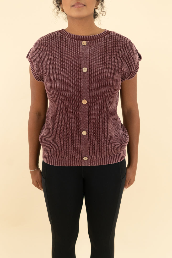 maroon sweater top (s)