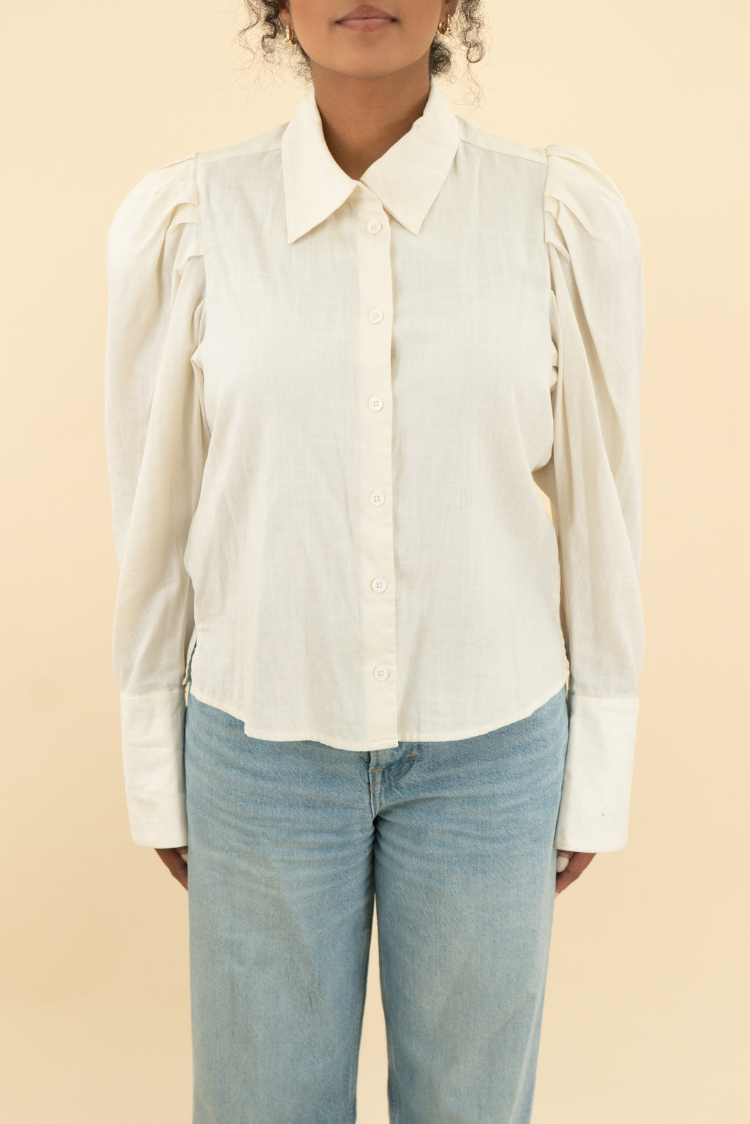 irvine heritage white button down (l)