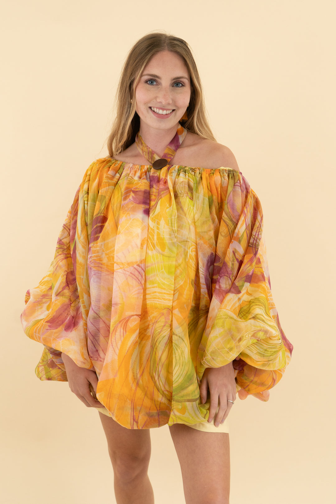 andrea iyamah bayo bubble organza romper nwt (xs; retail $320)
