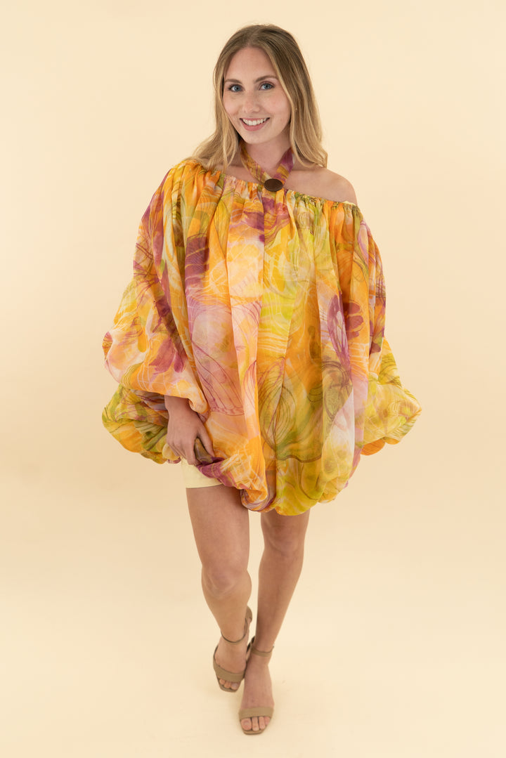 andrea iyamah bayo bubble organza romper nwt (xs; retail $320)