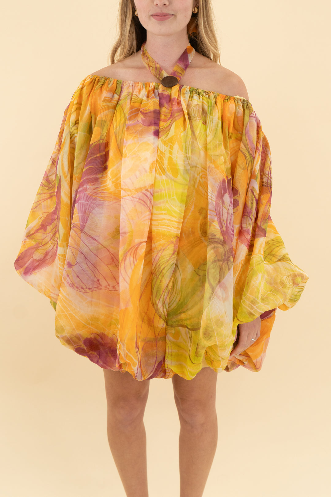 andrea iyamah bayo bubble organza romper nwt (xs; retail $320)