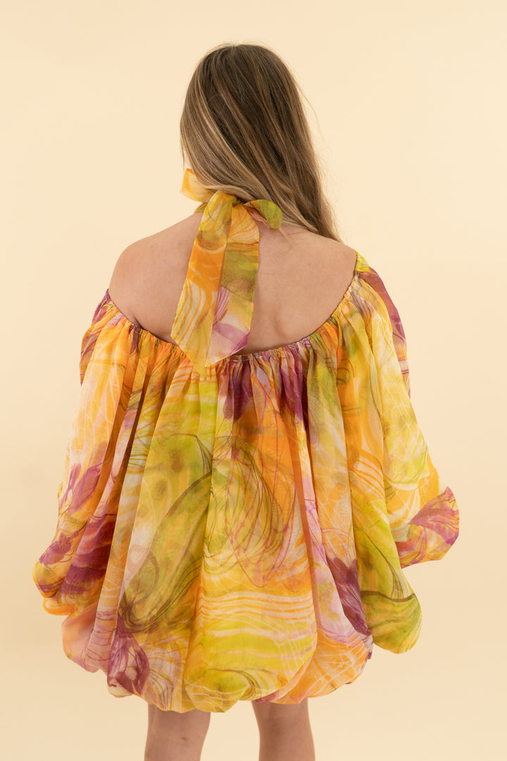 andrea iyamah bayo bubble organza romper nwt (xs; retail $320)