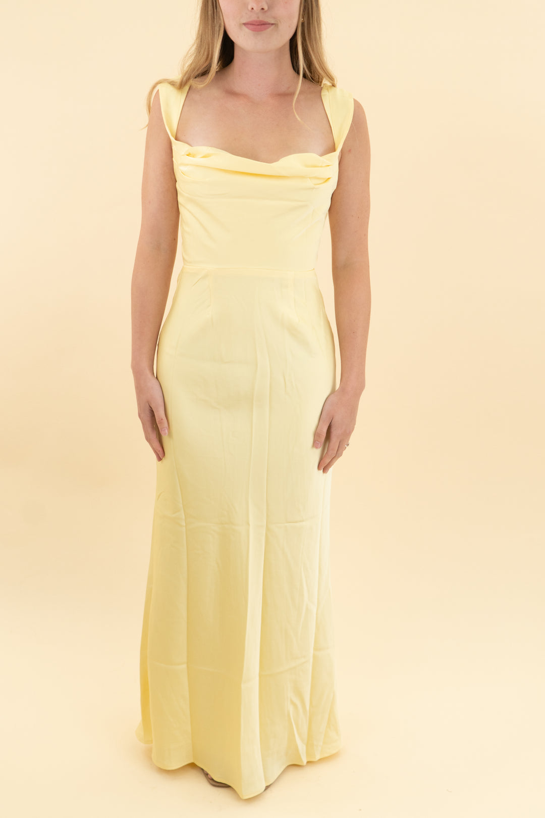 runaway the label lemon maxi dress nwt (xs)