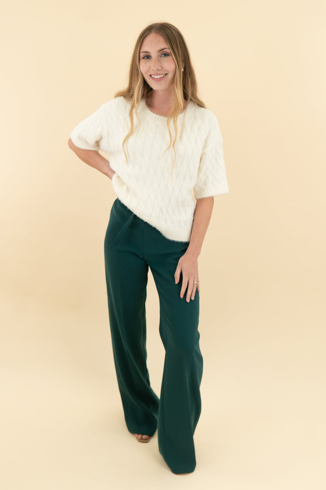mng green trouser pants (2; retail $89.99)