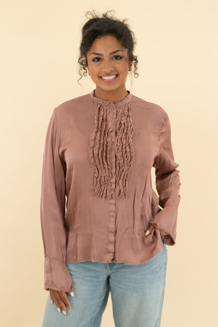 jaga dusty rose button up long sleeve blouse (2)